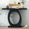 thumbnail image 2 of EUROCO 39.4" Console Table,Sofa Table Entryway Table with Egg-Shaped Base,Narrow Wood Accent Tables for Living Room,Hallway,Foyer,Black, 2 of 7