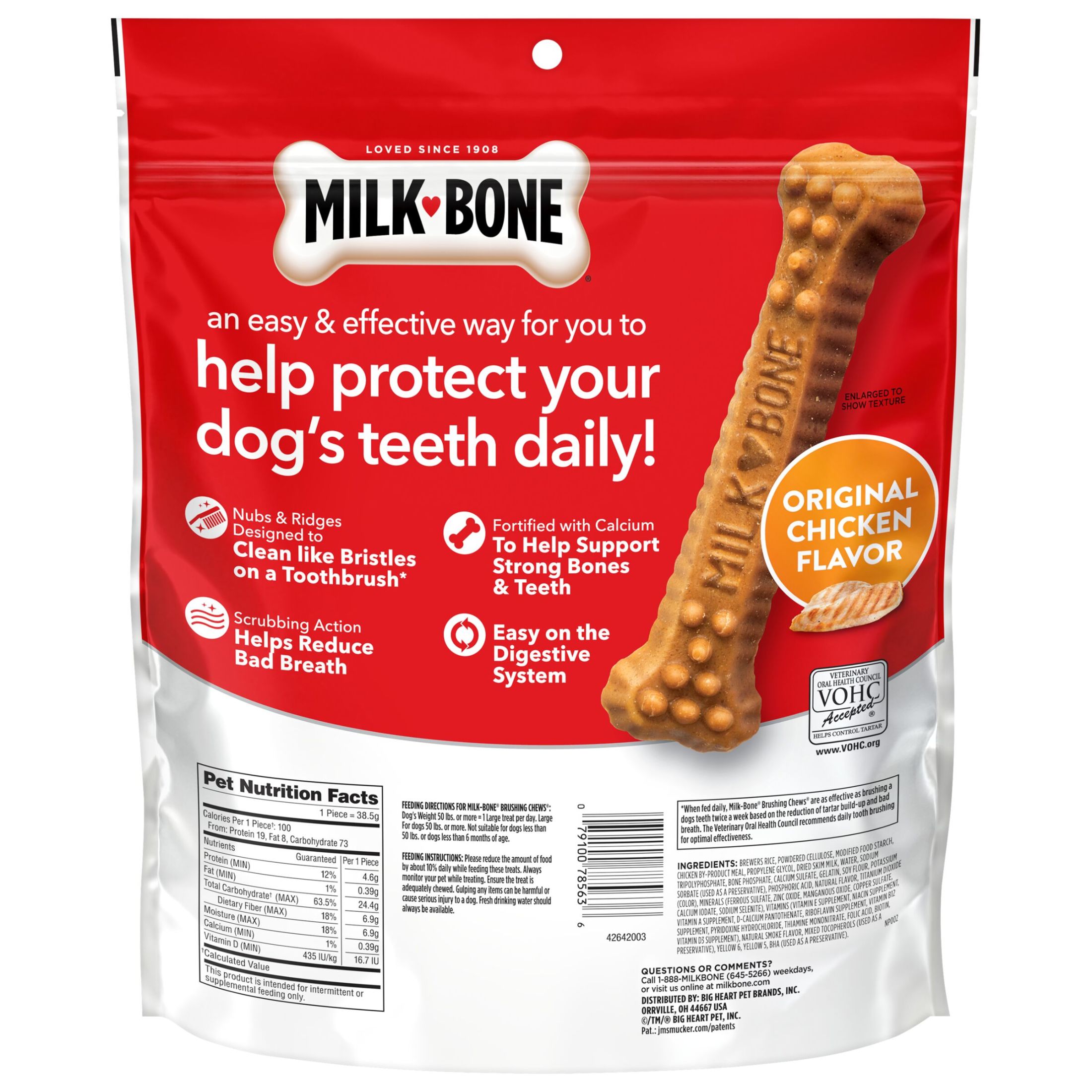 Milk-Bone Brushing Chews Original Chicken Dog Treats, Large, 25 Count photo 8