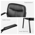 thumbnail image 3 of GIANNA Office Guest Chair, Bonded Leather Executive Side Chair， Reception Chair with Solid Metal Frame， Home Office Furniture，Black, 3 of 6