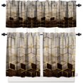 thumbnail image 1 of Brown Marble Kitchen Curtains, Modern Luxury Abstract Valances Sets for Kitchen Window,Silver Liquid Gold Foil Marble Printed Short Curtains for Small Windows Cafe Living Room Bedroom,, 1 of 4