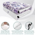 thumbnail image 4 of Twin XL Quilt Set 68''x98'', Purple Eucalyptus Leaves Lightweight Bedspread Coverlet Set with 2 Pillow Shams, Spring Floral Summer Botanical Breathable All Season Quilt Bedding for Dorm/Guest Room, 4 of 9