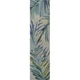 thumbnail image 1 of HomeRoots 353016 2 ft. 6 in. x 10 ft. Runner Wool Grey & Blue Area Rug, 1 of 1