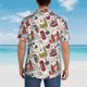 thumbnail image 4 of Fotbe London Landmark1 Camisa Hawaiana para Hombre Unisex – Camisa Casual de Verano con Botones de Manga Corta de Algodón y Lino,Medium, 4 of 7