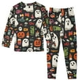 thumbnail image 3 of Boys Pajamas Girls Pajama Simple Ghost Cute Comfortable Cotton Two-piece Pajama Set, 3 of 7