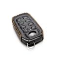 thumbnail image 3 of Vitodeco Genuine Leather Smart Key Fob Case Cover Protector Compatible with Toyota Land Cruiser, 4Runner, RAV4, Camry, Highlander 2019-2025 (4-Button, Black), 3 of 6