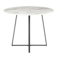 thumbnail image 4 of Cosmo Contemporary Dining Table in Black Metal and White Marble Top by LumiSource, 4 of 8