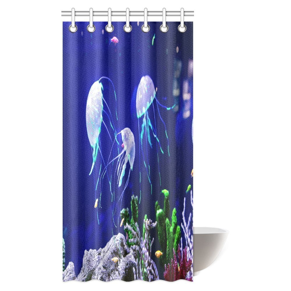 ARTJIA Jellyfish Shower Curtain, Beautiful Ocean Wildlife Jellyfish