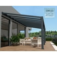 thumbnail image 5 of Palram - Canopia Stockholm 11' x 27' Polycarbonate/Aluminum Patio Cover - Gray/Clear, 5 of 13