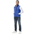 thumbnail image 2 of Mofiz Men's Vest Outerwear Full Zip Windproof Sleeveless Hiking Golf Jacket Drak blue M-2XL, 2 of 14