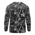 thumbnail image 3 of Oazcsf Mens Waffle Knit Long Sleeve Shirt Camo Pullover Sweater Crew Neck Lightweight Fall Sweatshirts Winter Basic Big and Tall Men's Top, 3 of 5