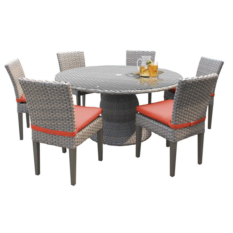 Oasis 60 Round Glass Top Patio Dining, Round Patio Sets For 6