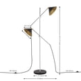 thumbnail image 3 of SAFAVIEH Dwyer 68 in. Modern Black Metal Floor Lamp with Black Shade, 3 of 7