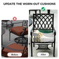 thumbnail image 4 of Outdoor Patio Cushion Covers 2 Pack Mid Century Modern Patio Chair Cushion Covers with Ties and Zipper Abstract Leaves Waterproof Outdoor Seat Cushion Covers for Patio Furniture 22"x20", 4 of 7