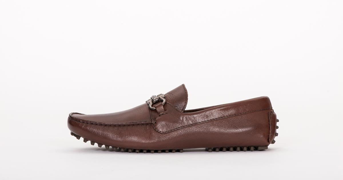 Pair Of Kings Shoes Mens Brown Leather Moccasins Dress Shoes , Mens Top Kicker Leather Brown Formal Dress Shoes Size 11, Color Brown