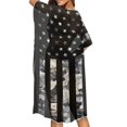 thumbnail image 4 of HELLHERO High Quality Fabrics Long Swimwear Cover up for Beach Cardigan Free Size Long Kimono Swimsuit Cover Up Camouflage American Flag Design, 4 of 6