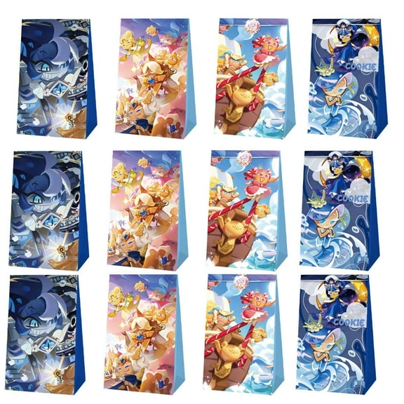 Cookie Run Kingdom Goodie Party Favor Candy Bags Birthday Decorations Treat Supplies