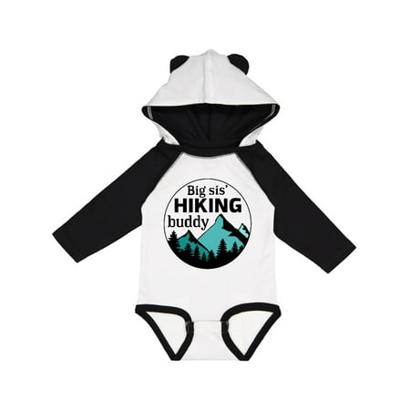 

Inktastic Big Sis Hiking Buddy with Mountains and Trees Gift Baby Boy or Baby Girl Long Sleeve Bodysuit