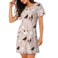 thumbnail image 2 of Disketp Funny Chicken para Camisón Corto de Manga Corta para Mujeres, Camisón Cómodo con Escote Redondo, Bonito y Confortable, 2 of 6