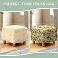 thumbnail image 7 of TSOVTHRID Sunflower Butterfly Letter Print Ottoman Cover Square Stretch Footrest Stool Cover Washable Footstool Ottoman Slipcover with Elastic Bottom for Home Decoration, 7 of 7