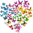 thumbnail image 3 of Butterfly Magnet Wall Decoration Alternative, Removable Mural Stickers for Your Creative Space, 3D Colorful Butterflies Spruce Up Any Room, Vivid Butterfly Stickers Set for Home, 3 of 7