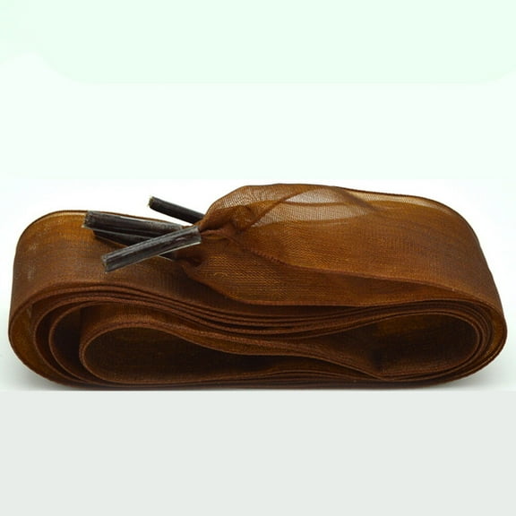 LOLIPPYY 6Pairs Chiffon Laces for Shoes Wide Flat Shoe Strings Suitable for Boots and Skates