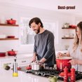 thumbnail image 2 of Advancent Botella de aceite de cocina, botellas de condimentos, condimento sellado, dispensador de cocina de acero inoxidable, vidrio, prensa Cocina y Comedor Escala 300ML Advancent HA009719-05B, 2 of 6