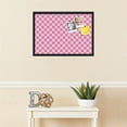 thumbnail image 3 of PinPix 27x19 Custom Cork Bulletin Board Argyle Pink Poster Board Has a Fabric Style Canvas Finish, Framed in Argyle Pink, by ArtToFrames (PinPix-635), 3 of 6