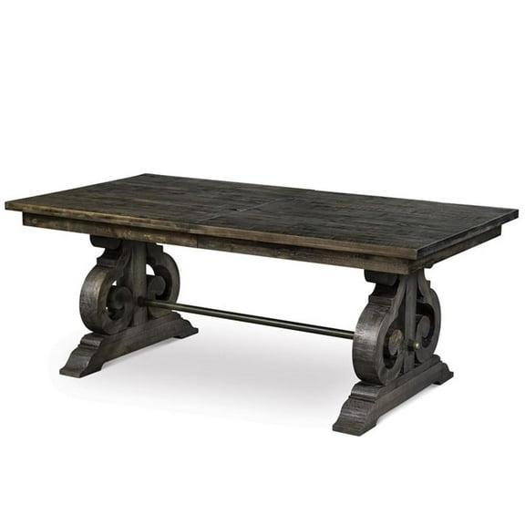 Bowery Hill Wood Traditional Rectangular Dining Table in Chocolate