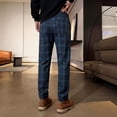 thumbnail image 2 of GINGTTO Men's Dress Pants Plaid Straight Leg Stretch Chino Pants Regular Fit Golf Business Casual, 2 of 6