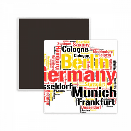 

Germany City Name Map Style Illustration Square Ceracs Fridge Magnet Keepsake Memento