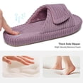 thumbnail image 5 of Ecetana Open Toe House Slippers for Women Memory Foam Bedroom Slippers Cozy Indoor House Shoes, 5 of 7
