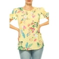 thumbnail image 7 of Women's Chic Ruffle Sleeve Blouse – Round Neck, Solid and Print Styles, 7 of 7