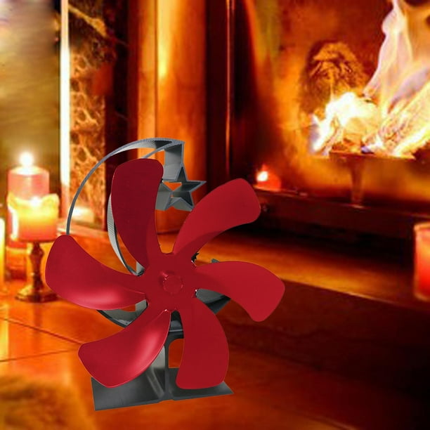 6 Sheet Heat Powered Stoves Fans Fuel Saving Low Noise Furnace Top Fan