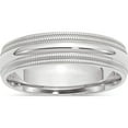 thumbnail image 1 of 10K White Gold 10Kw 6mm Double Milgrain Comfort Fit Band Size 4.5 Made In United States 1wdmc060-4.5, 1 of 5