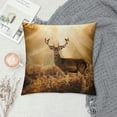 thumbnail image 2 of Orinice Deer Graphic Decorative Throw Pillow Cover for Home Couch Living Room Bed Sofa, Zipper Closure, 1PC 20x20in, 2 of 5