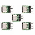 thumbnail image 2 of FVH 5pcs/set DIY OEM Type C Female Socket Connector to 4Pin Pitch=2.54mm Contact Header Vertical USB2.0 Pinout DC 5V Power, 2 of 8
