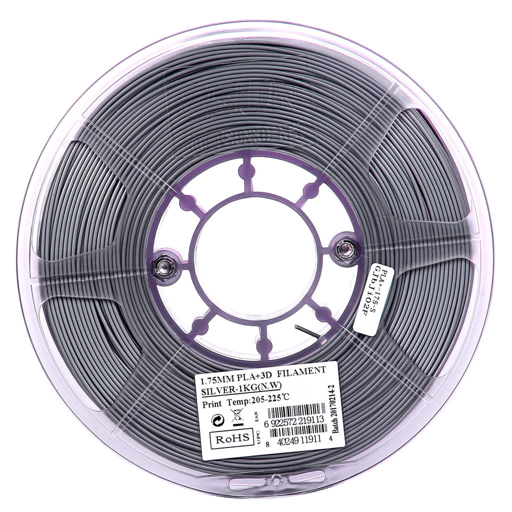 PLA Pro 3D Printer Filament Silver main image 1