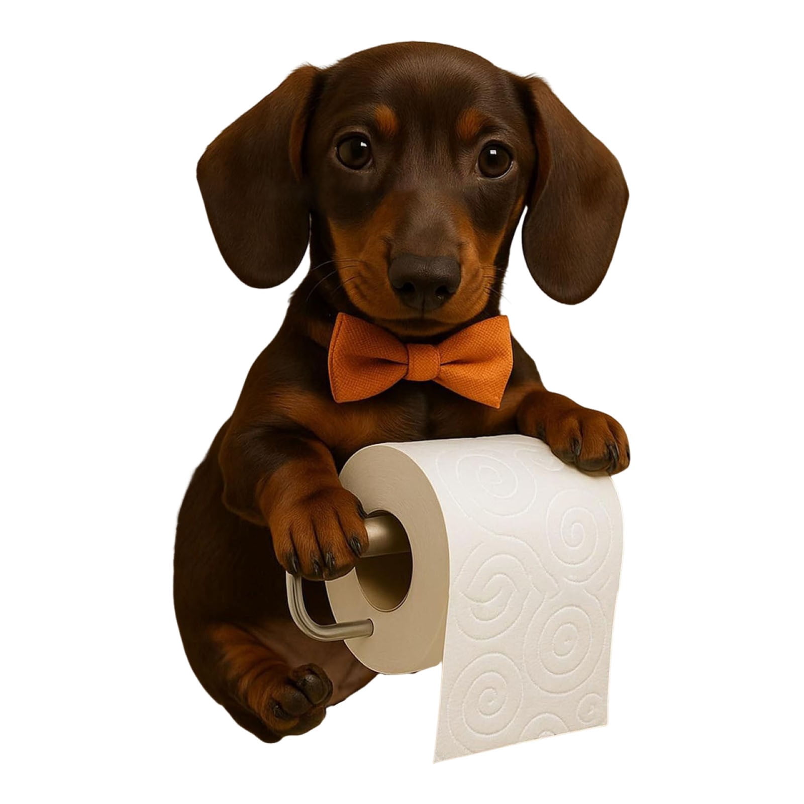 Dog Toilet Paper Holder, Cute Dog Toilet Paper Roll Holder, 3D Animal Towel Holder Wall Mount, Tissue Paper Roll Storage Stand for Bathroom Decor