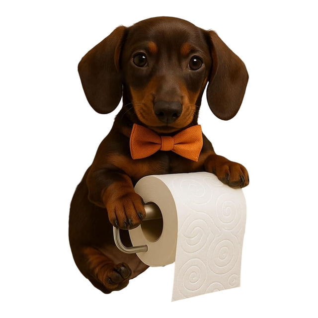 Porte-papier pour Chien Distributeur de Rouleaux de Papier Hygiénique Amusant Porte-Rouleau de Papier de Toilette Support de Rangement pour Rouleaux en Forme d'Animal Imprimé 3D Support Décoratif Mural pour Papier de Toilette pour Salle de Bain Cuisine Porte-Éponge Séchage