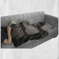 thumbnail image 6 of New York Soft Flannel Fleece Blanket, Summer Night in Manhattan Brooklyn Bridge Park River Waterfront Modern City, Cozy Plush for Indoor and Outdoor Use, 60" x 80", Dark Sepia Black, by Ambesonne, 6 of 6