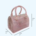 thumbnail image 2 of MIFORINES Bolso de mano con asa superior en forma de almohada de gelatina de verano para mujer, bolso de cristal transparente de Color caramelo, 2 of 5