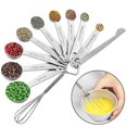 thumbnail image 1 of 11pcs Stainless Steel Measuring Spoon Set Levelers Whisk Cooking Baking Tools Kitchen Supplies, 1 of 3