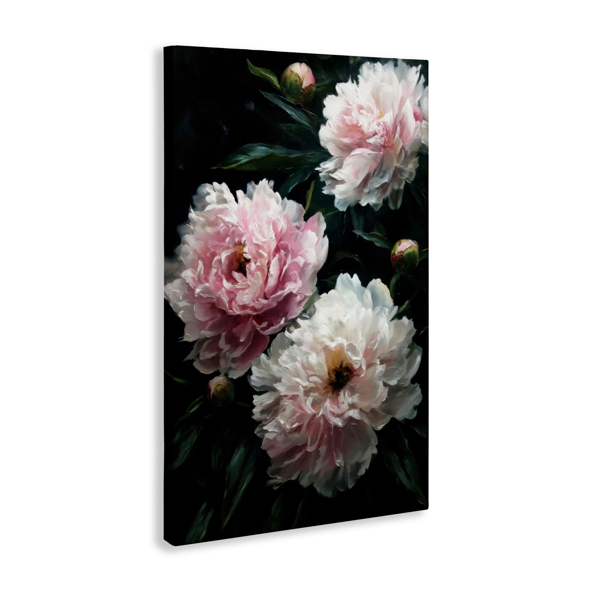 Stupell Industries Soft Pink Peony Garden Canvas Wall Art, design by Petal Prints Design