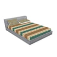 thumbnail image 2 of Ambesonne Colorful Fitted Sheet & Pillow Sham Set, Tile, Full, Coral Teal Beige, 2 of 2