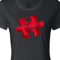 thumbnail image 4 of Inktastic Autism Awareness Be Kind Red Puzzle Piece Women's T-Shirt, 4 of 5