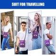 thumbnail image 6 of Egoelife Passport Holder Waterproof RFID Blocking Nylon Neck Pouch with Vaccine Card Slot Men Women - Purple, 6 of 6