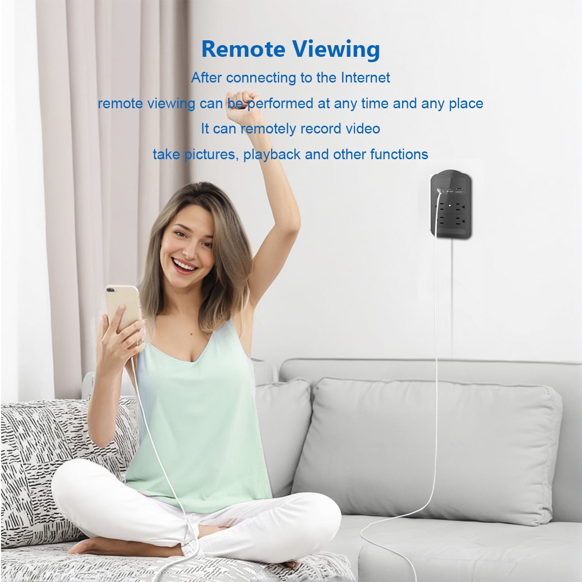 CAMDUCK 4K Indoor Home Security Cameras for Baby/Elder/Dog/Pet Camera ,BLACK