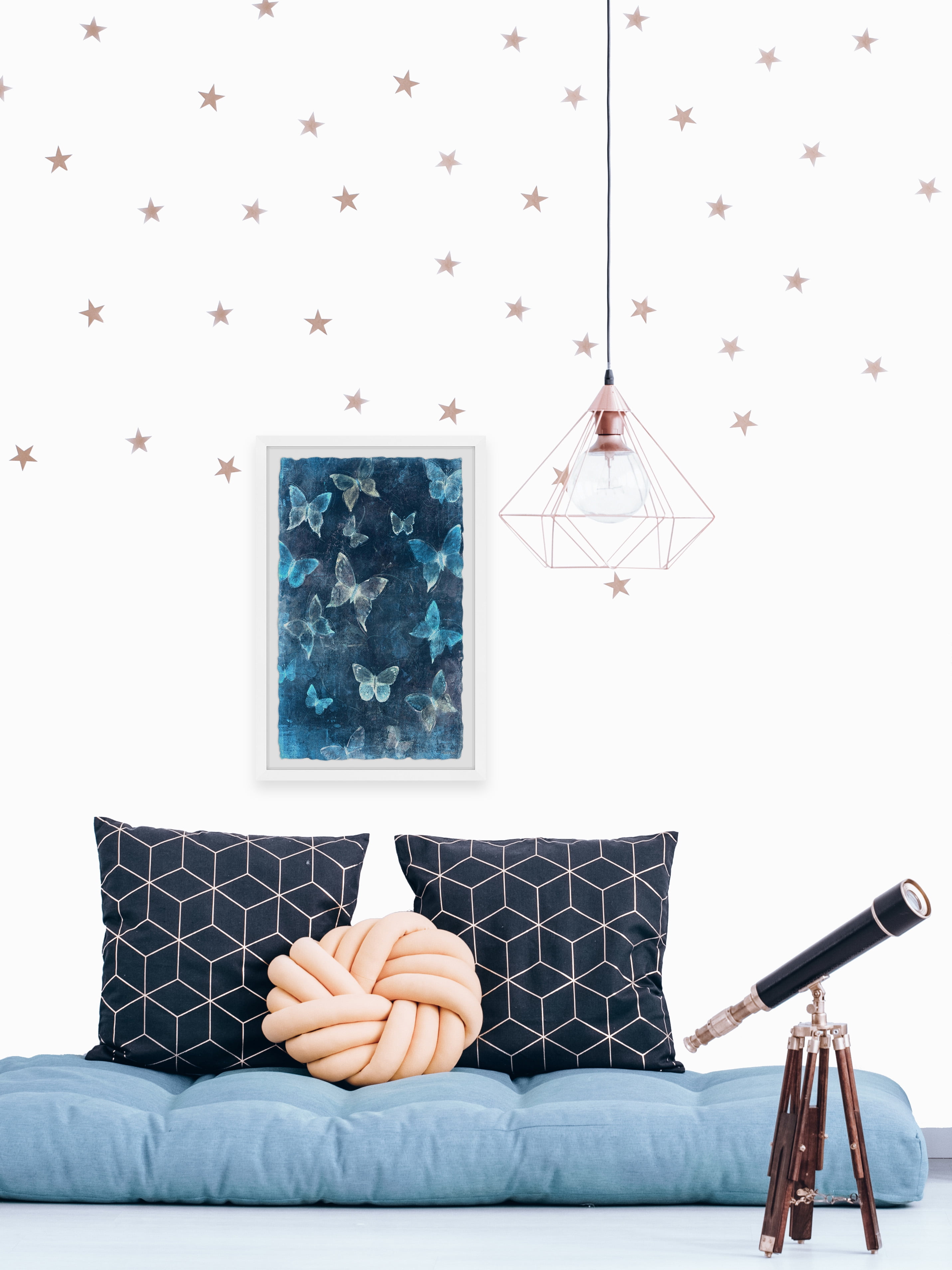 Marmont Hill Cute Butterflies Framed Wall Art, 16" x 24"