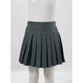 thumbnail image 3 of TSSOE School Uniform Girls Pleated Mini Skirt High Waist A-line Tennis Skirts Gray 11-12, 3 of 7