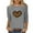 Gray, variant on DDAPJ pyju Football Mom T-shirts for Women 3/4 Sleeve Cute Heart Print Graphic Tees Loose Fit Mid-length Casual Round Neck Tee Tops Mother's Day Gift T-shirt Black XXL